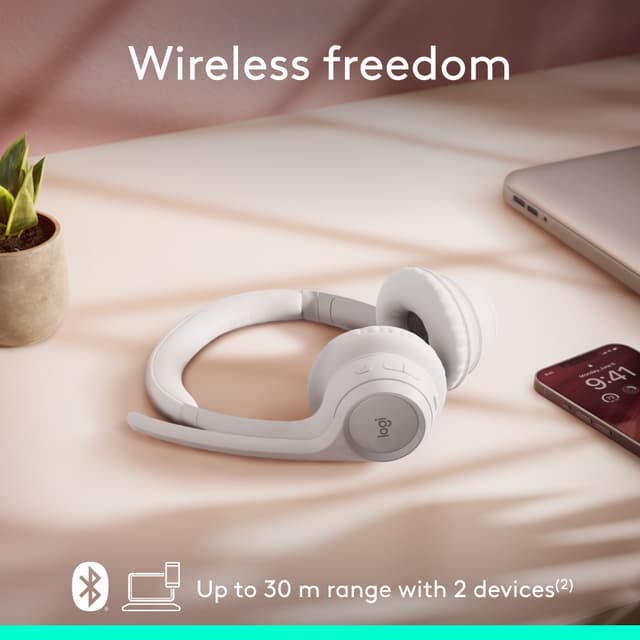 Logitech Zone 300 trådløse høretelefoner (off-white)