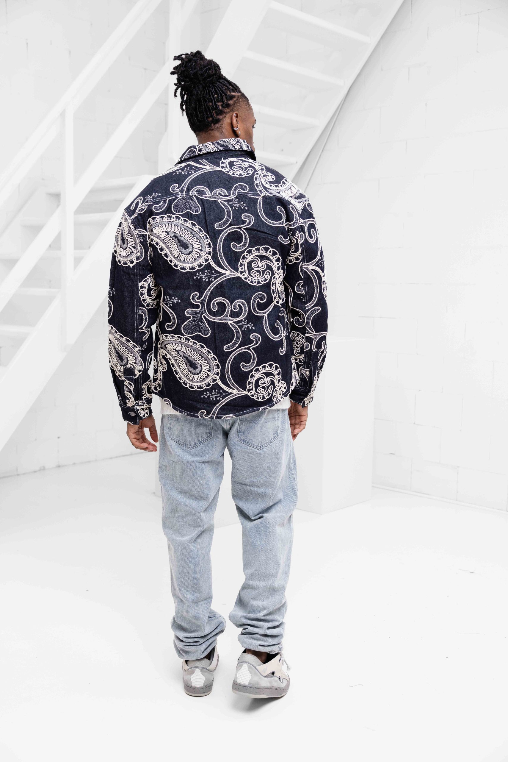 Project X Paris Overhemd Heren Donkerblauw/Wit