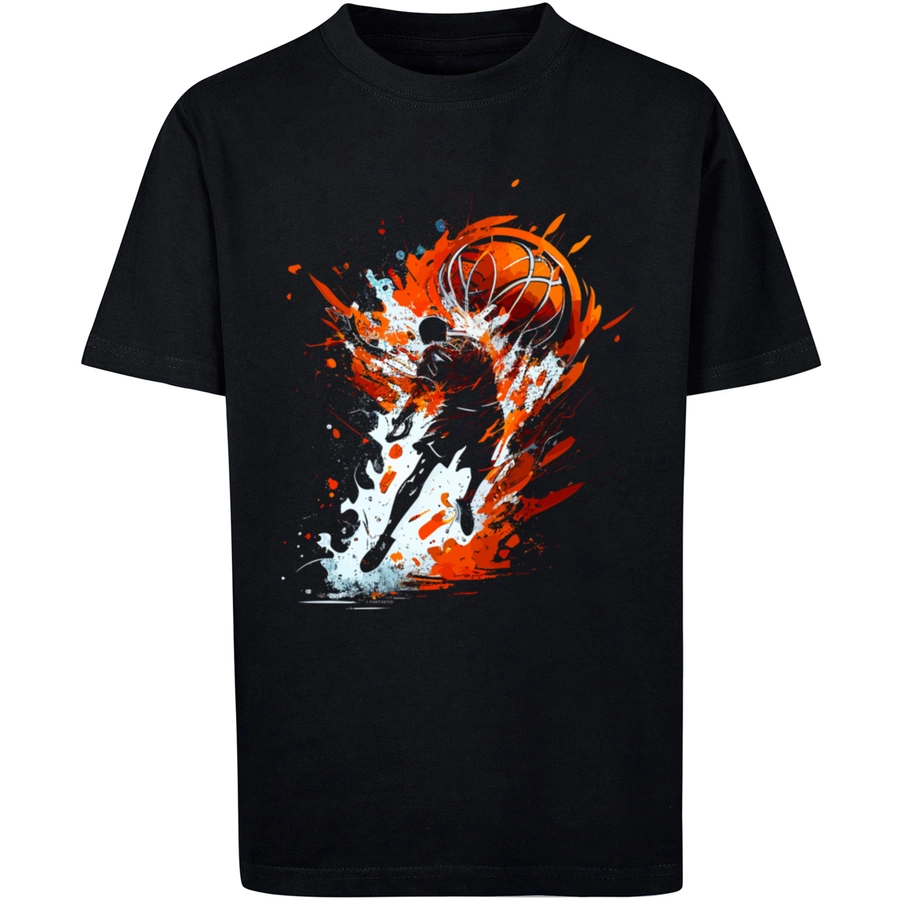F4NT4STIC T-Shirt Basketball Splash Sport  UNISEX schwarz