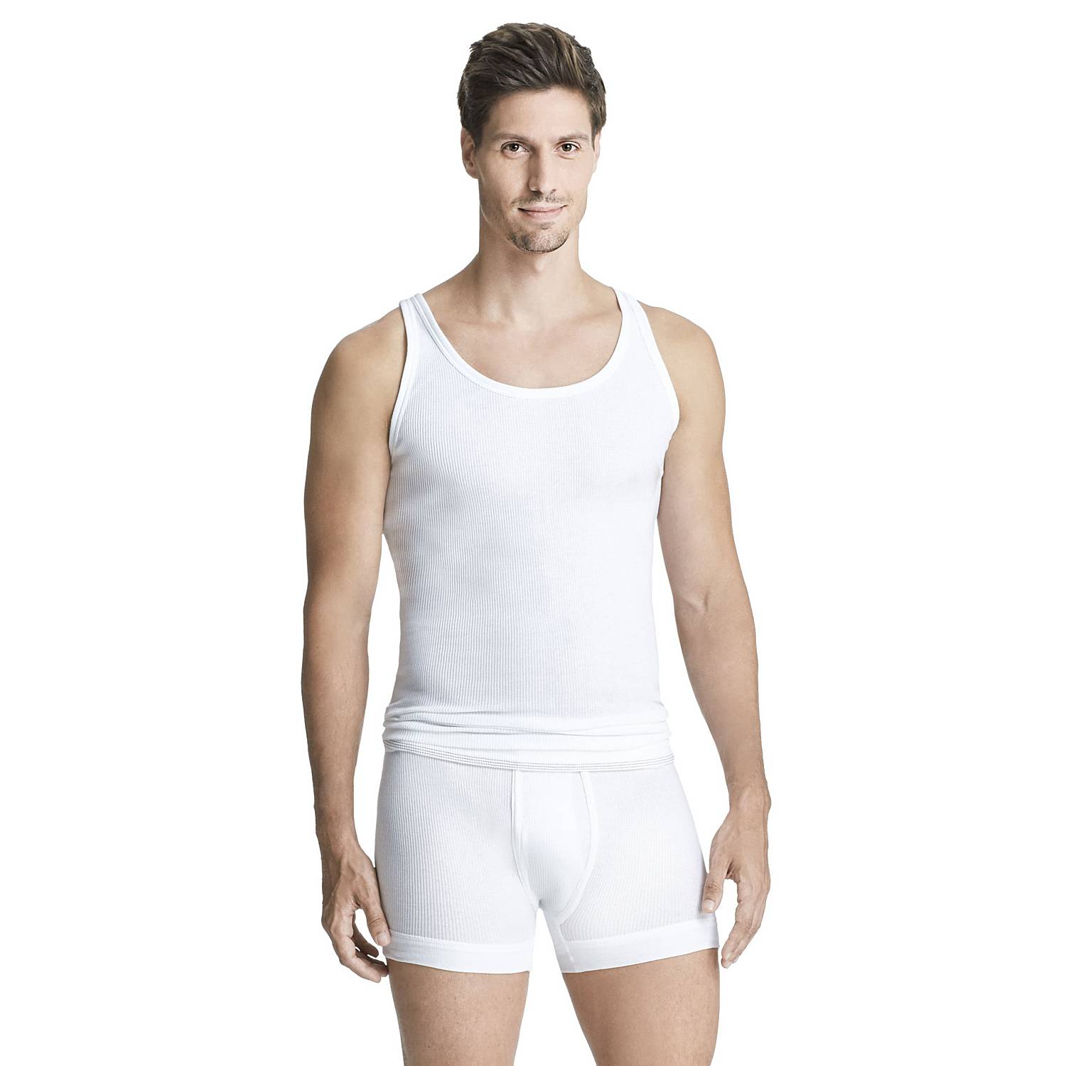 Conta Doppelripp Herren-Unterhemd im 4er-Pack