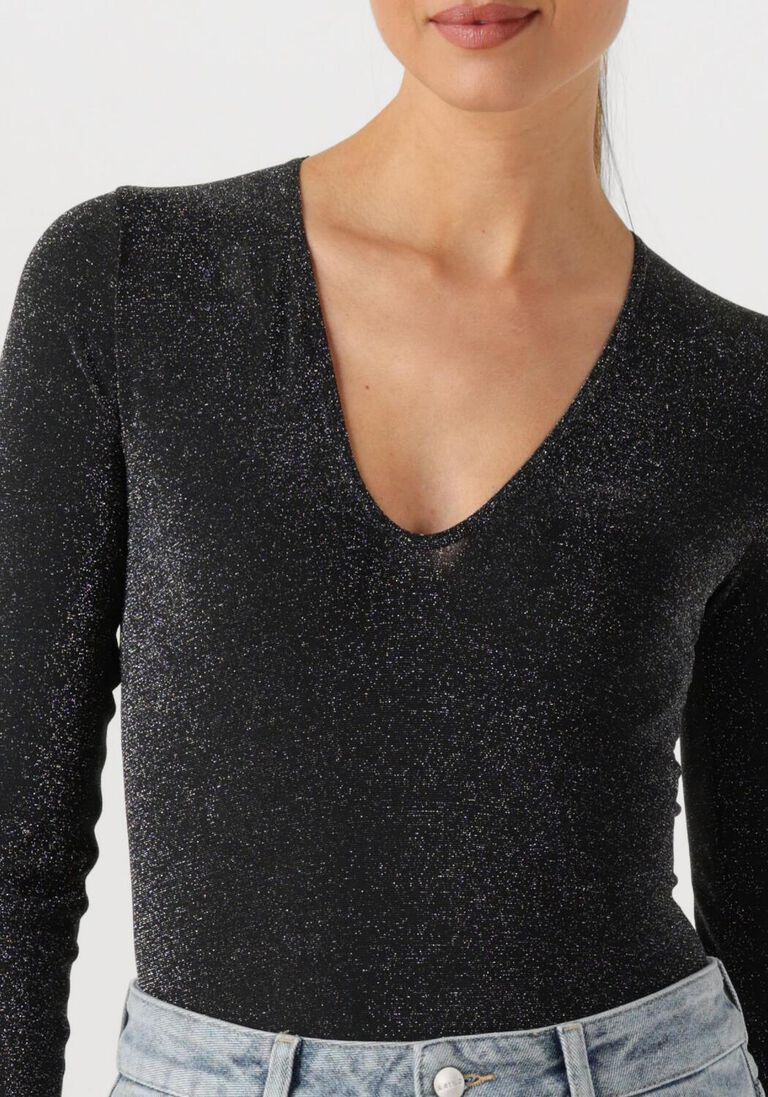 zwarte wolford top shimmer body