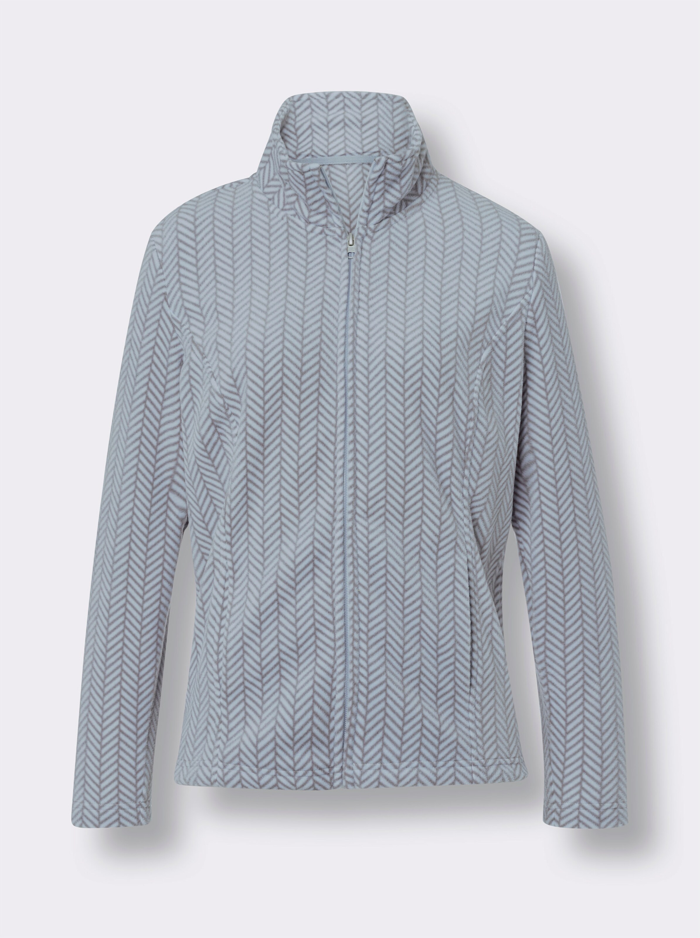 Fleecejacke mit Zick-Zack-Muster