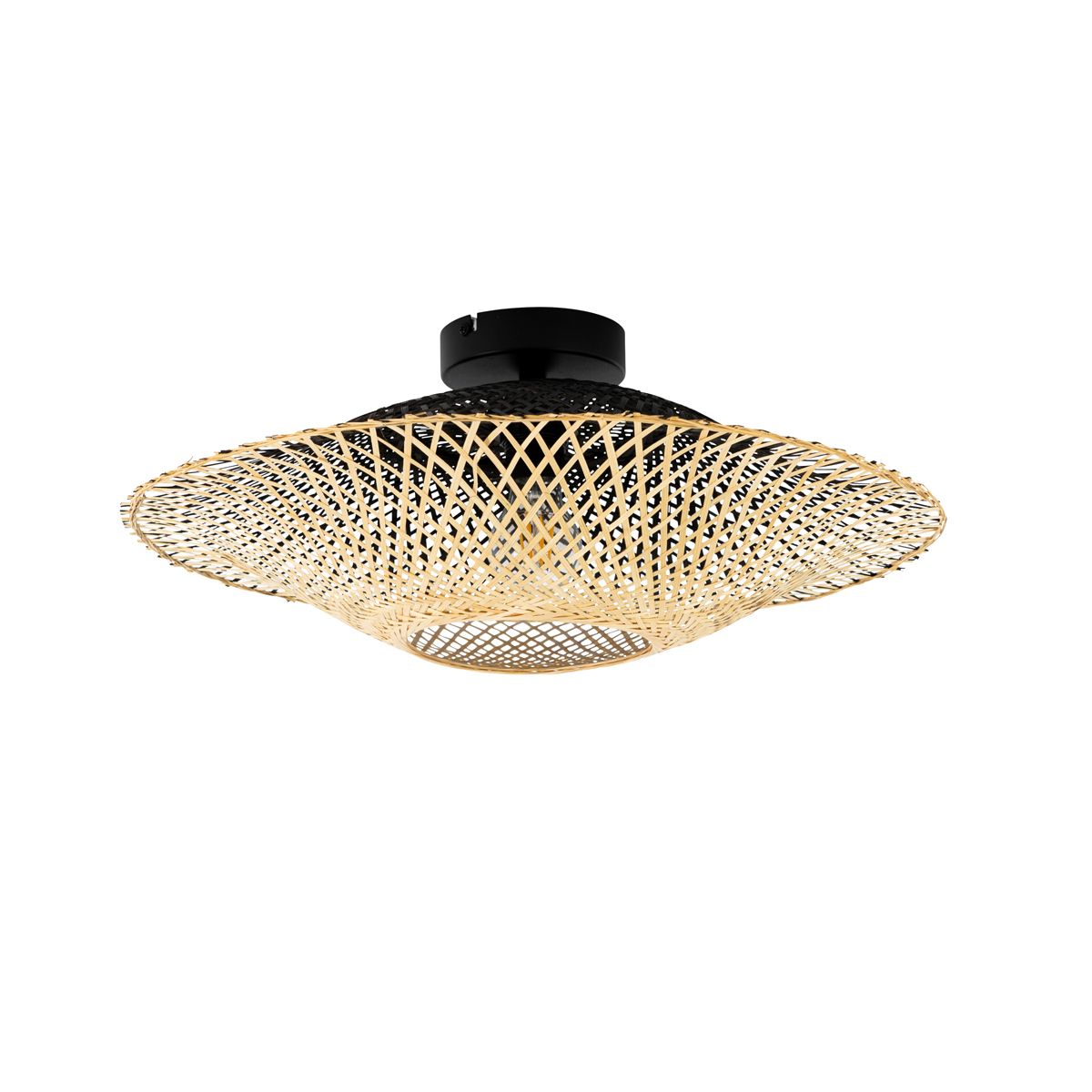 Oosterse buiten plafondlamp bamboe 50 cm IP44 - Rina
