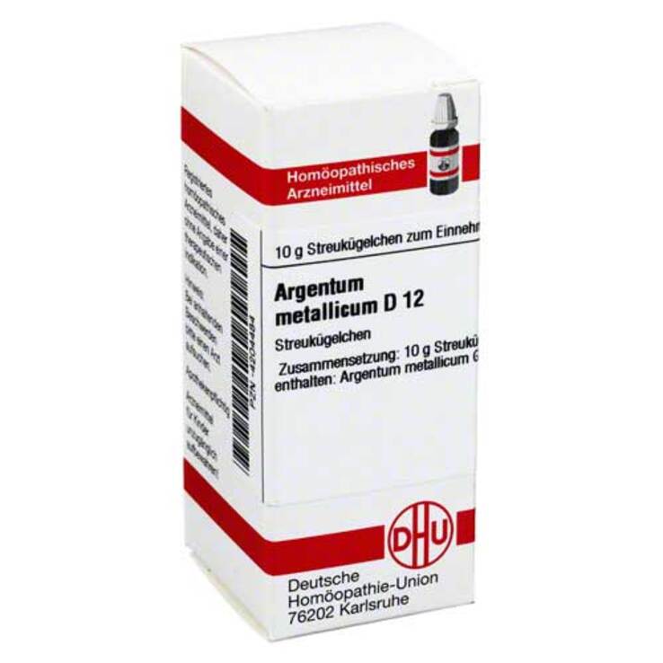DHU Argentum metallicum D 12 Globuli, 10 g