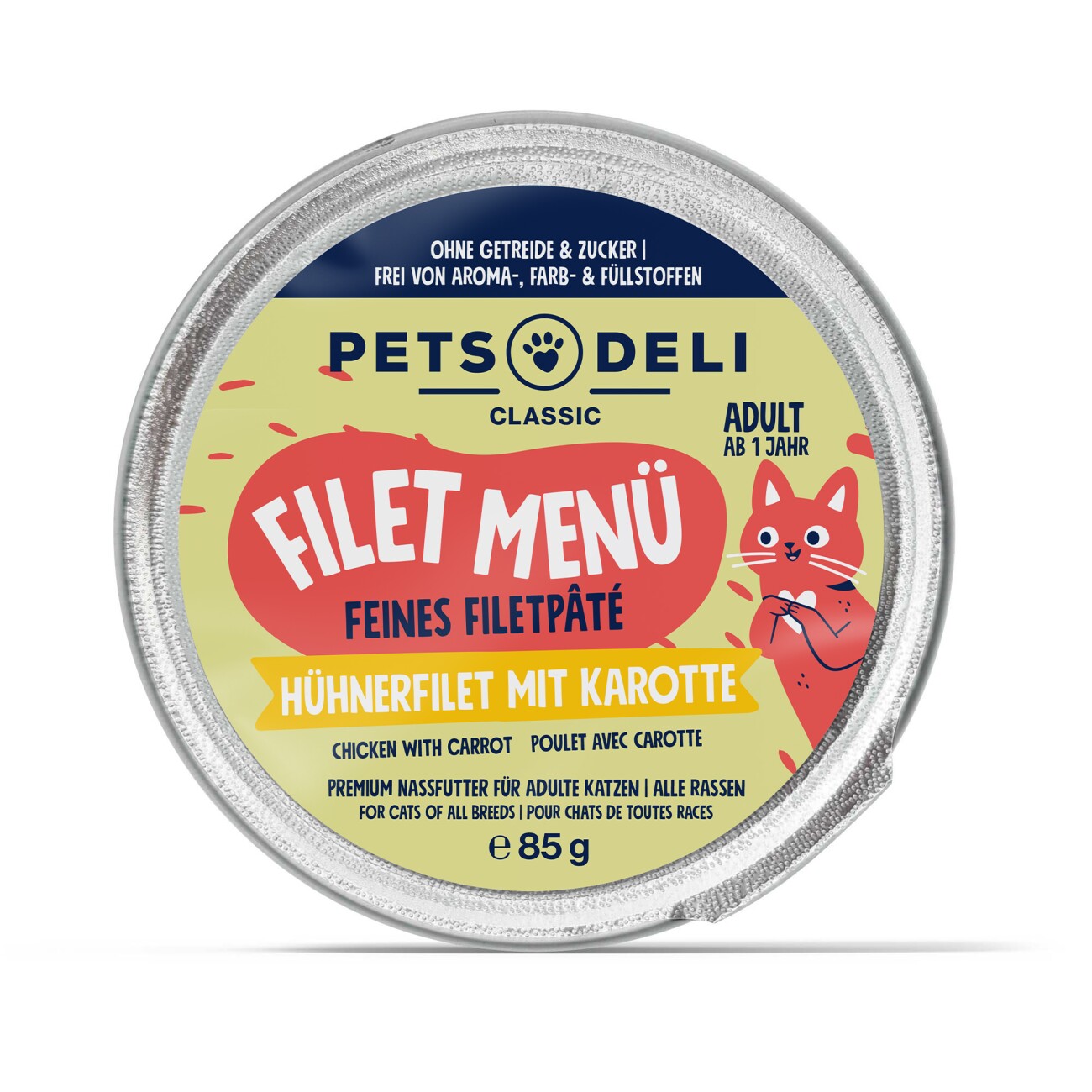 Pets Deli Adult Hühnerfilet Menu mit Karotten & Löwenzahn 12x85g