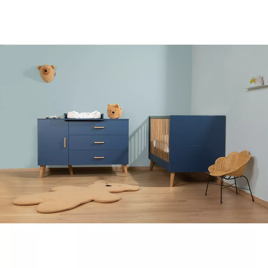 CHILDHOME Kinderstuhl Rattan Blume natur