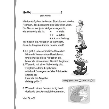 Arena Mein Lern und Übungsblock Grundschule: Rechnen, Lesen, Schreiben