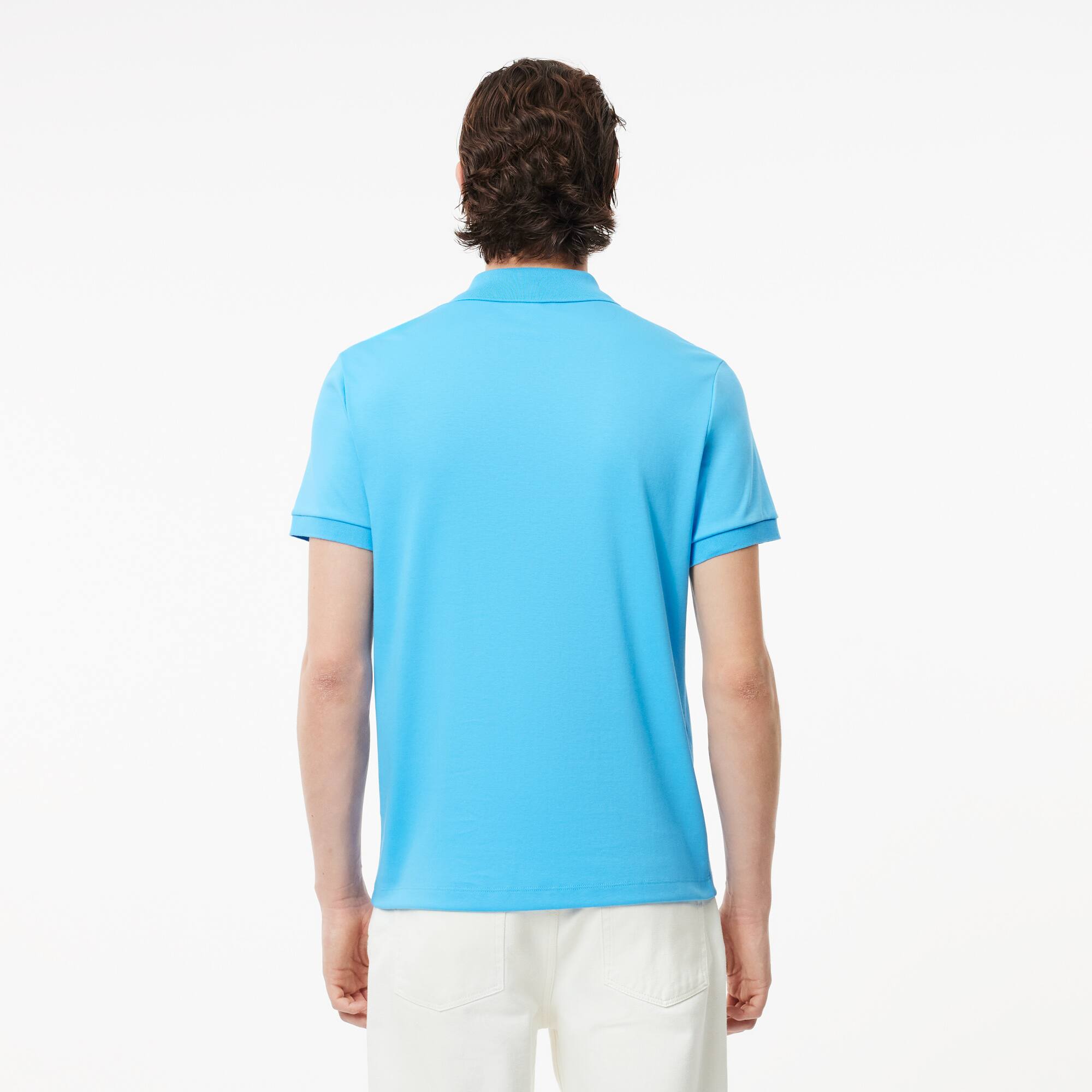 Herren LACOSTE Poloshirt aus Pima-Baumwolle Kurze Ärmel - Blau - Lacoste - Herren