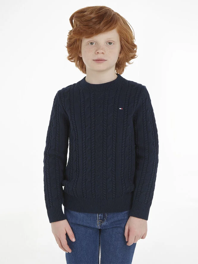 Tommy Hilfiger ESSENTIAL CABLE SWEATER Desert sky