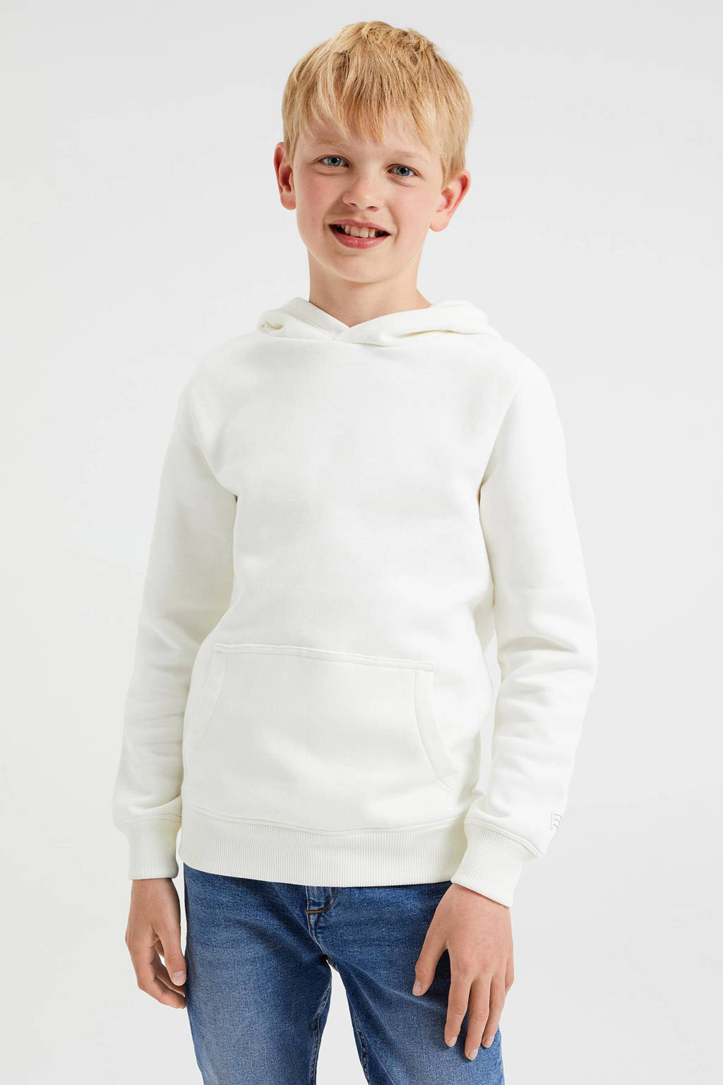 WE Fashion unisex hoodie wit