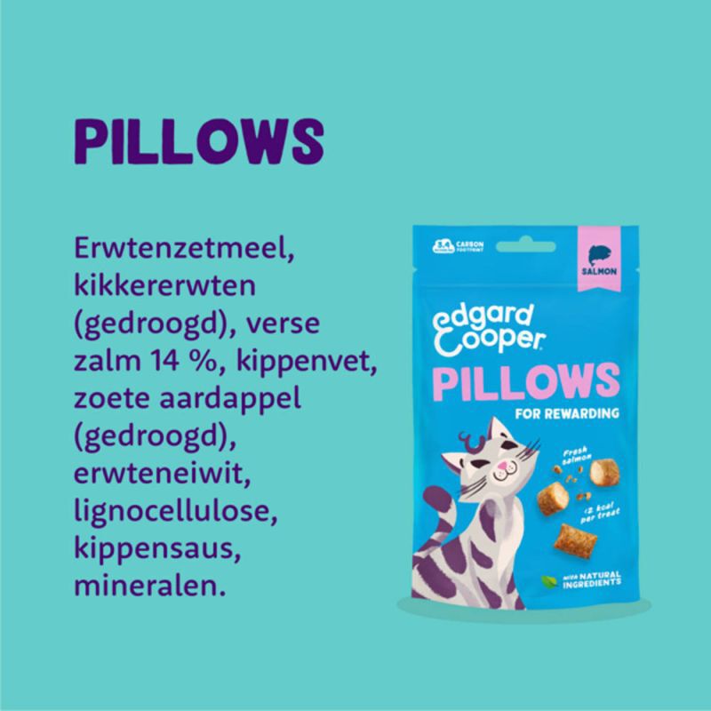 Edgard & Cooper Pillow - Kattensnack - 60 Gram - zalm