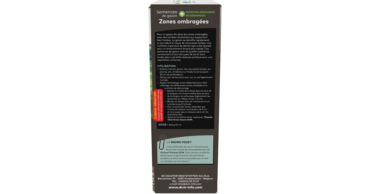 DCMGraszaad Plus Schaduw 0,6 kg zaden  (Tot 30 m²)