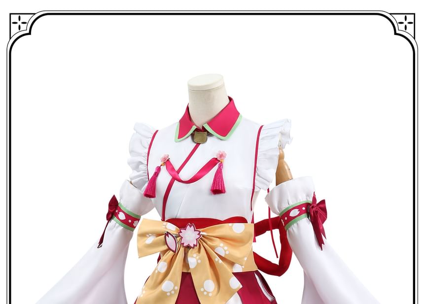 Bloomsoon - Sakura Miko Cosplay Kostuum / Pruik / Set