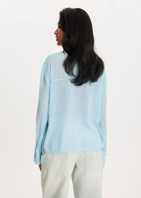 Blouse met stippendetails blauw (BLW.L)
