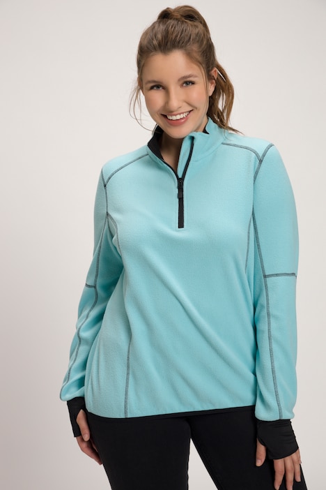 HYPRAR Fleece-Sweatshirt, Stehkragen, Langarm