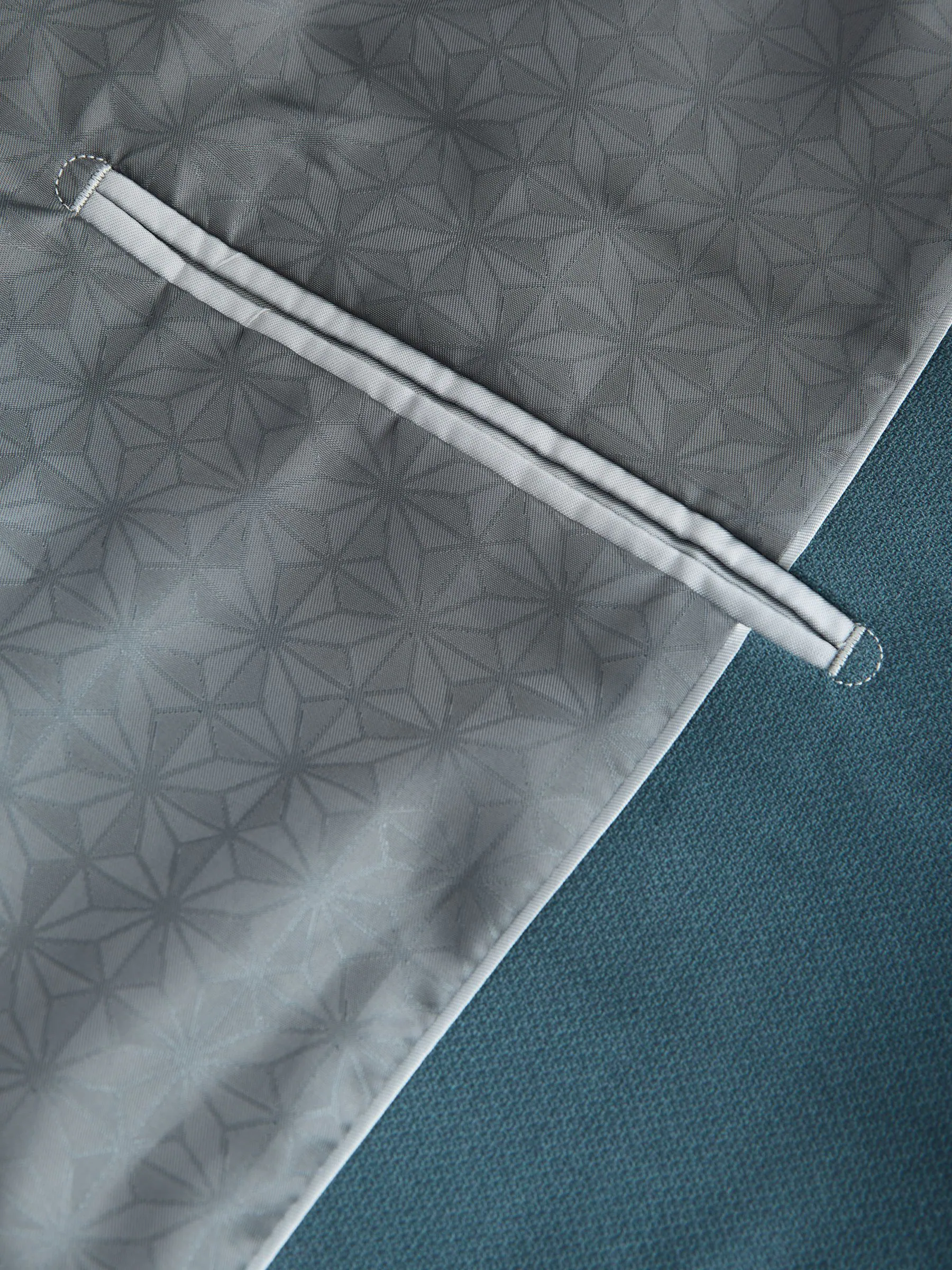 Blauwgroen - Slim Fit - Kostuum met textuur: colbert