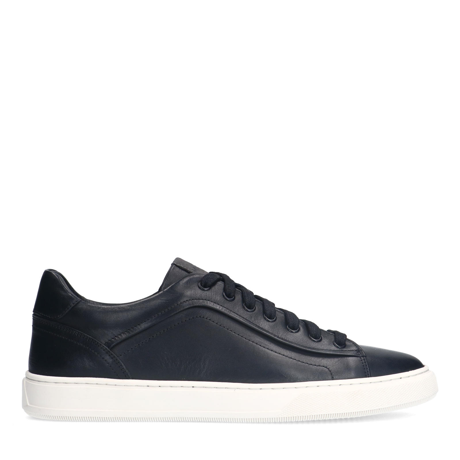 Zwarte leren sneakers