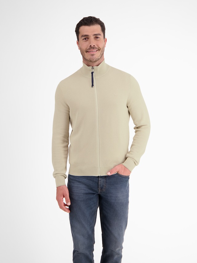 LERROS Strickjacke »LERROS Leichte Strickjacke mit schmaler Rippstruktur«