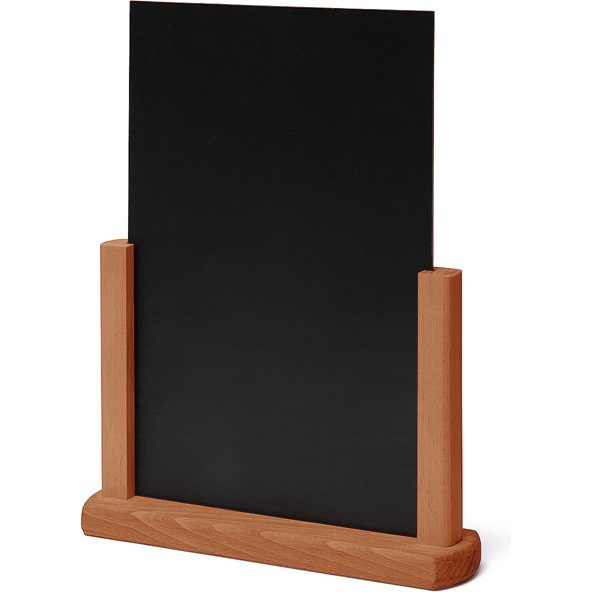 Présentoir ardoise de table Natura avec cadre bois