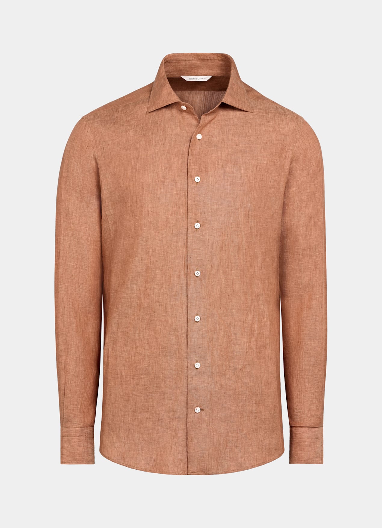 Chemise coupe ajustée, orange