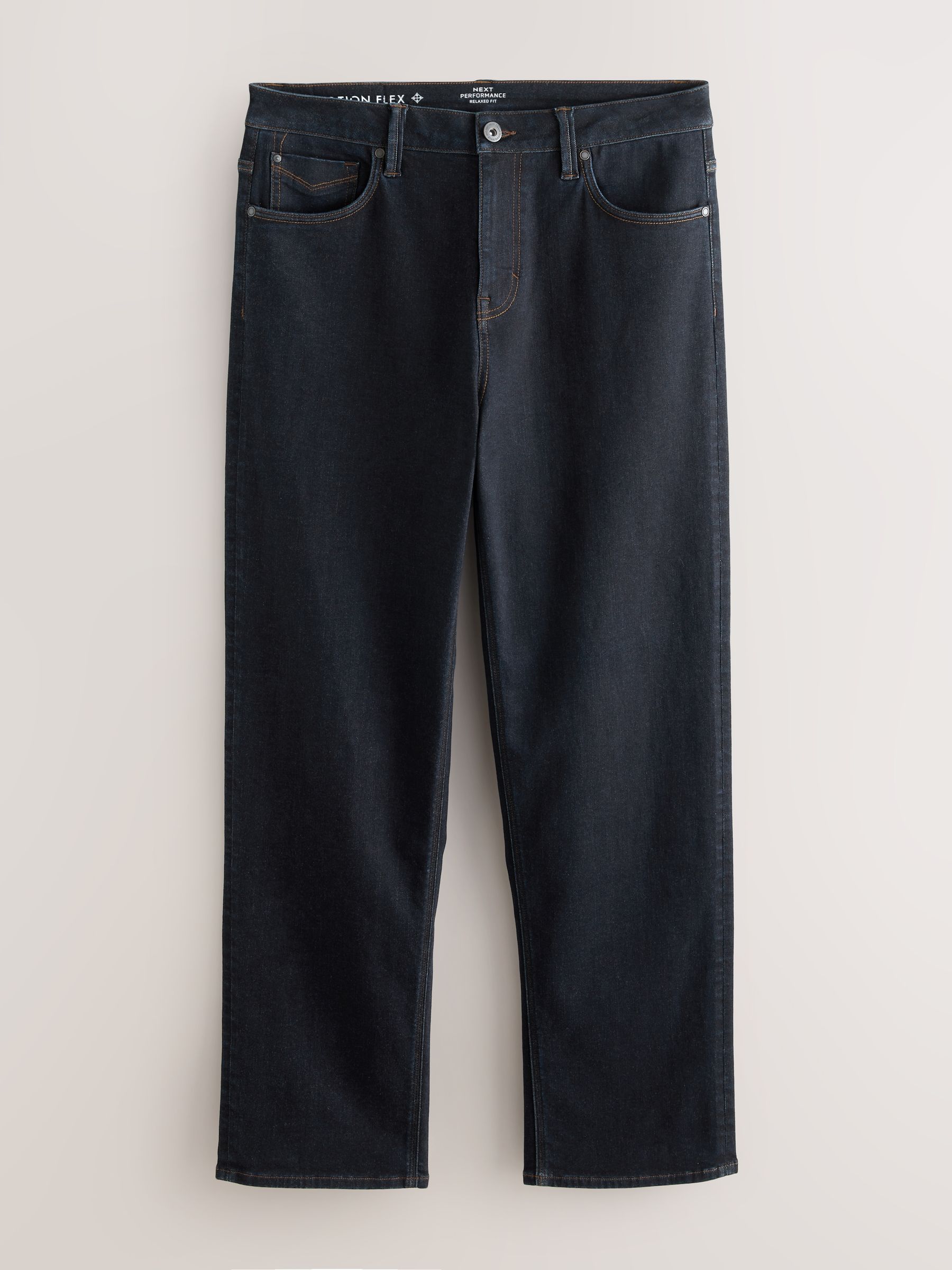 Blauw met wassing - Relaxed fit - Motionflex jeans