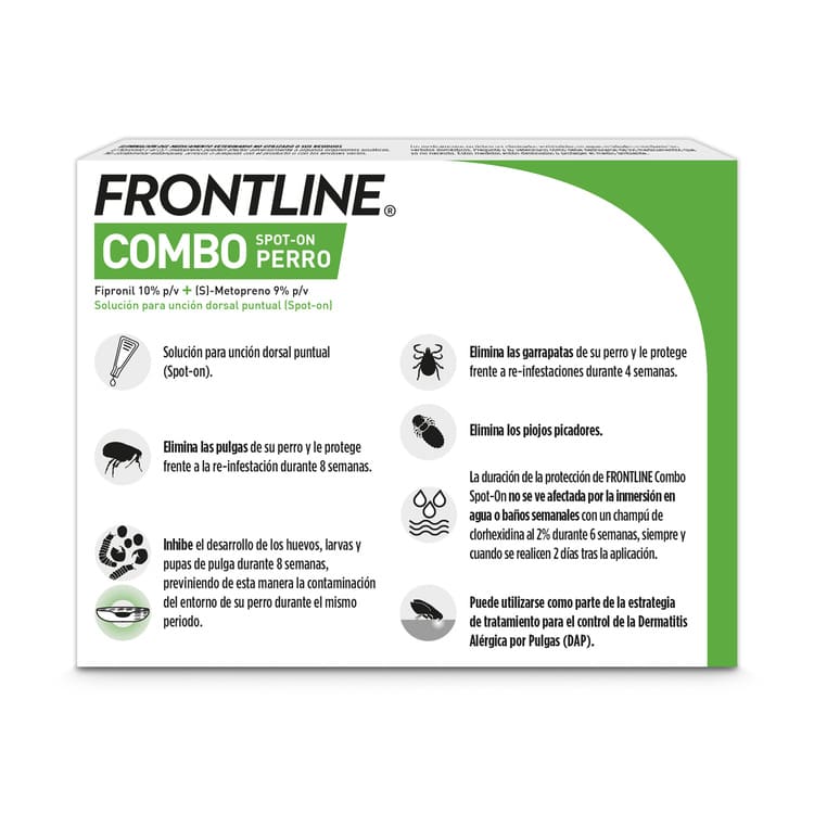Pipetas antiparasitárias Frontline Combo para cães de porte médio