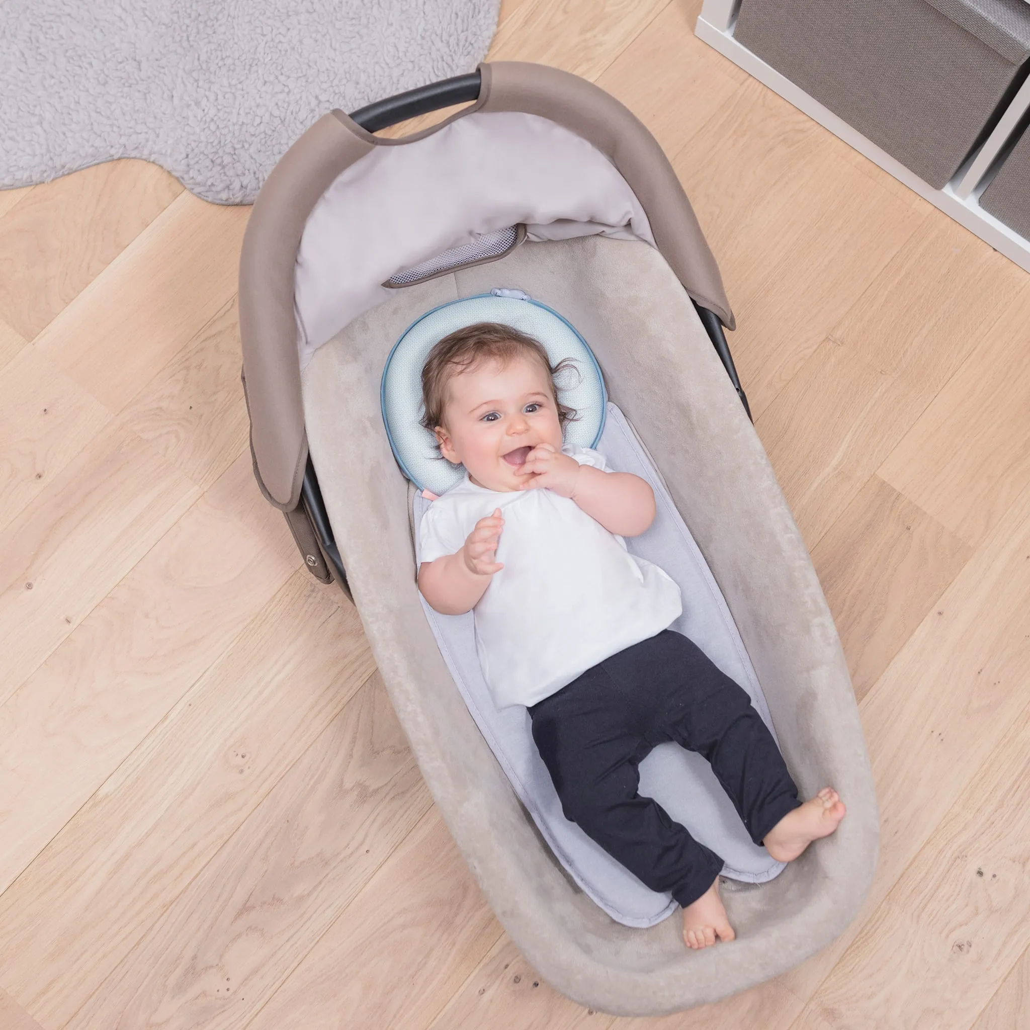 Babymoov Coussin Lovenest + Fraicheur - Bleu Mosaïque