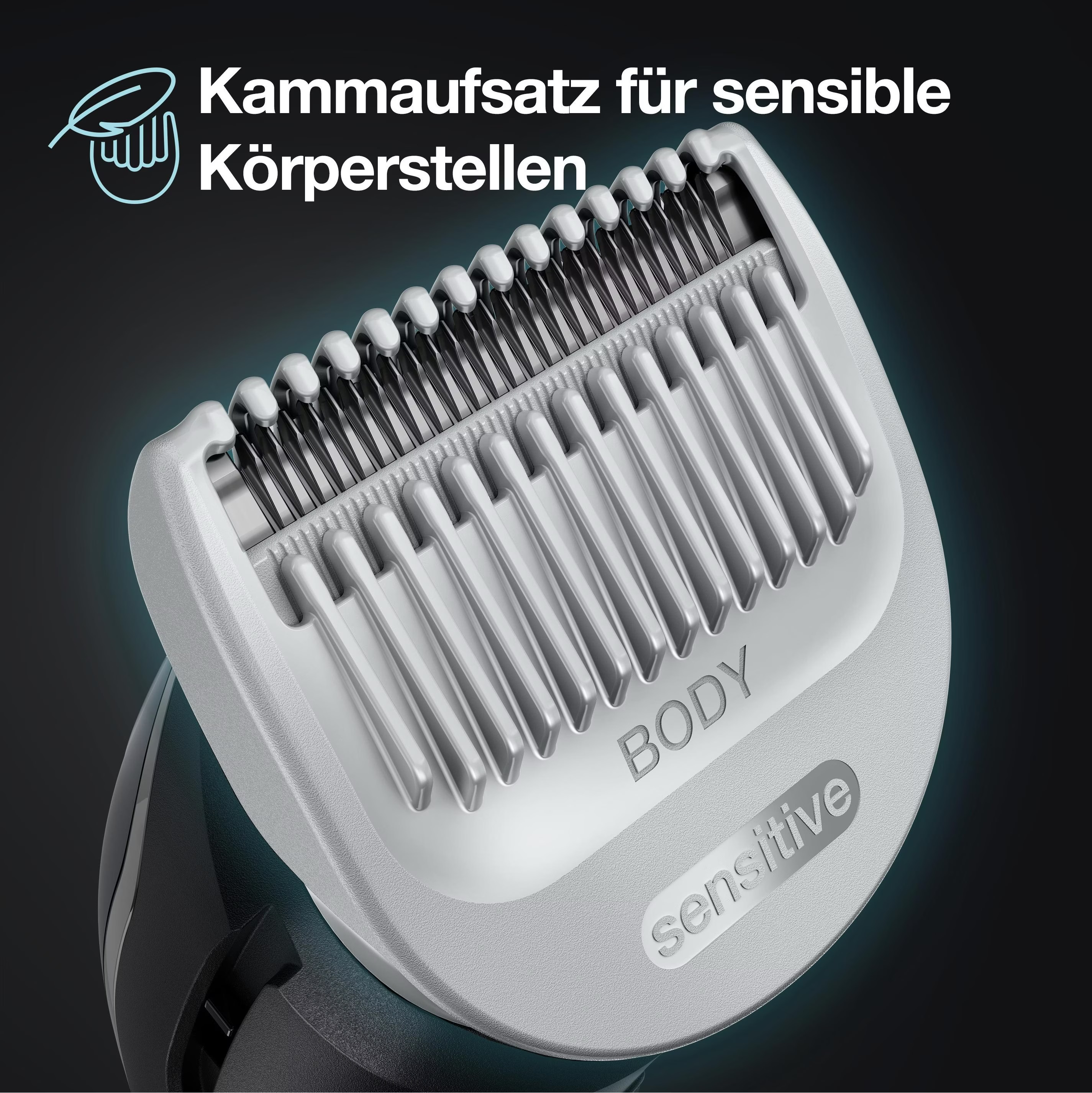 Series 5 Bodygroomer Elektrischer Haarschneider Haar Trimmer Akku Rasierer mit 3 Aufsätzen (BG5340) - Schwarz / Grau