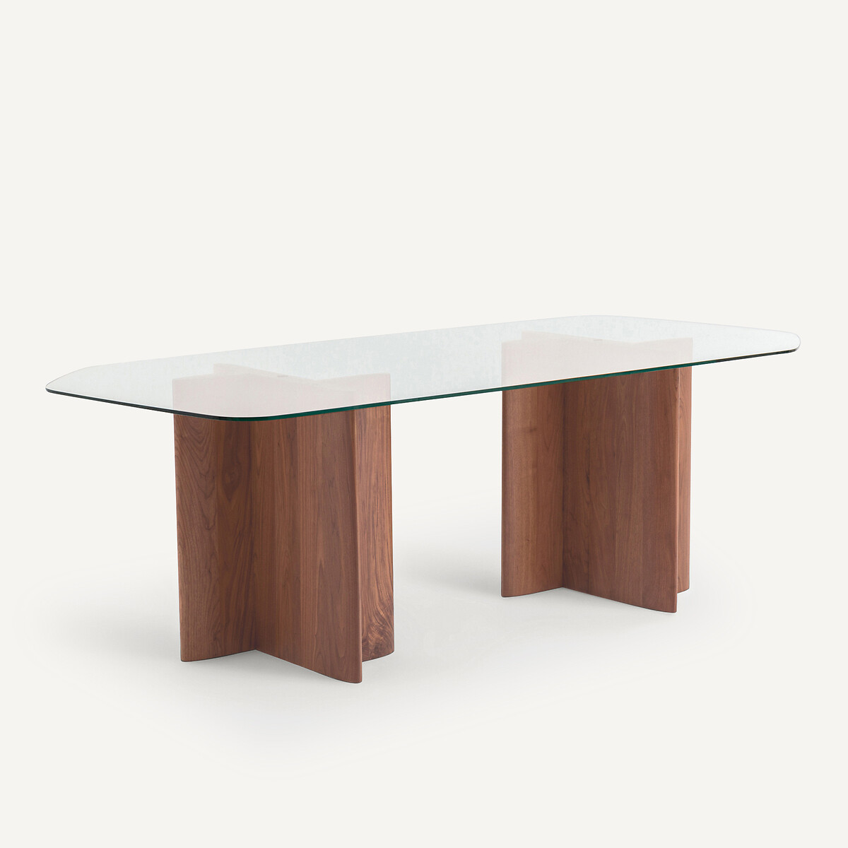 AM.PM<br>Mesa de vidro/nogueira, Nella