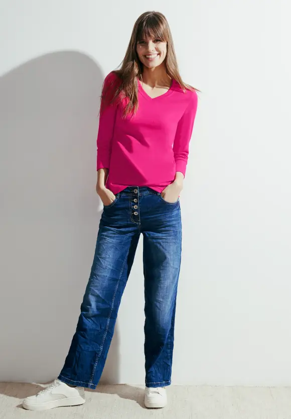 Basic Langarmshirt - pink sorbet