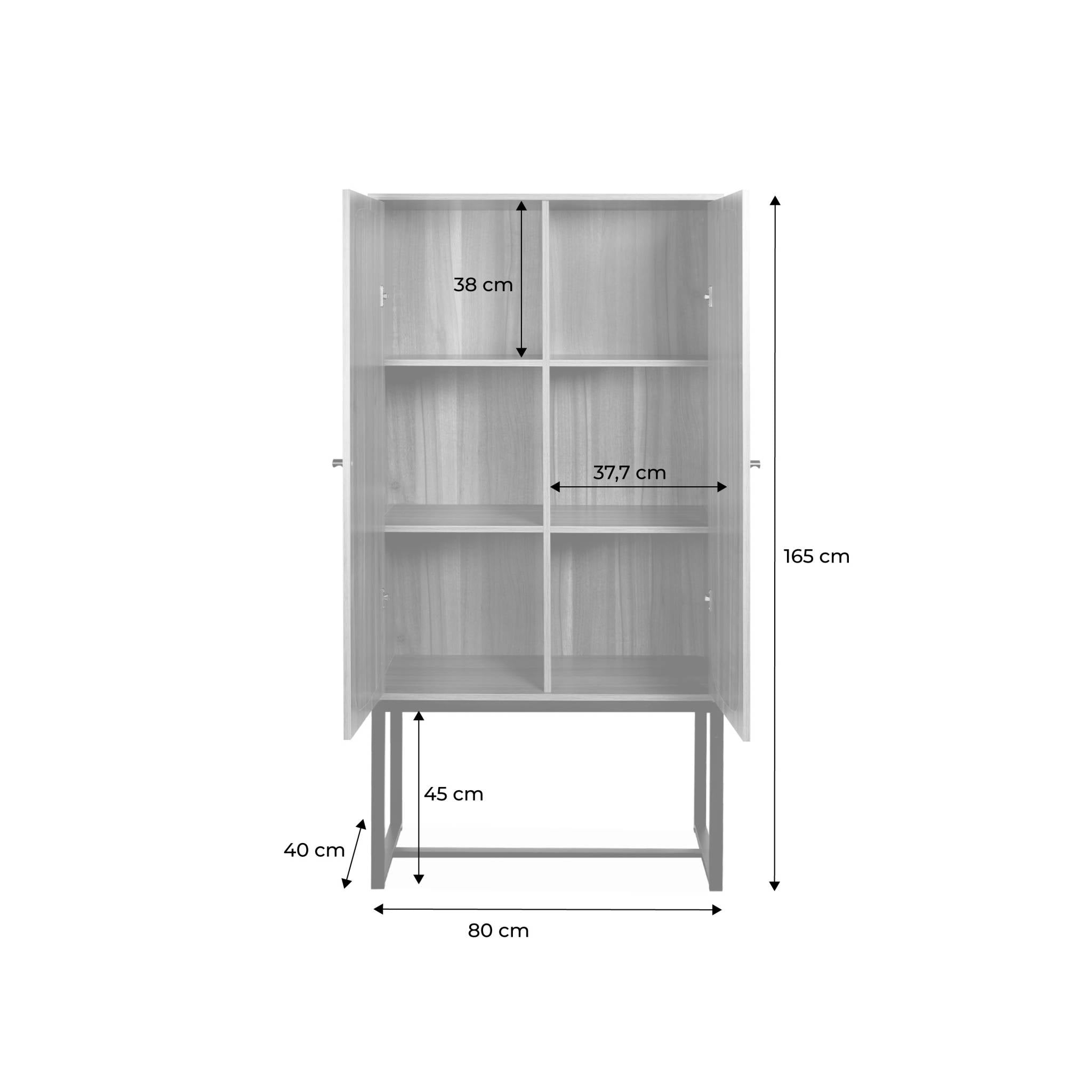 sweeek - Dressoir, B 80 x D 40 x H 165cm