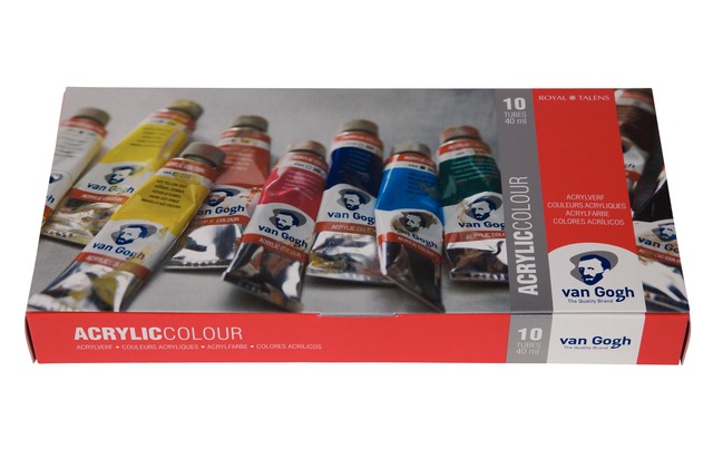 Acrylfarbe »Van Gogh Basic-Set, 40 ml, Mehrfarbig« 10 Stk. tlg.