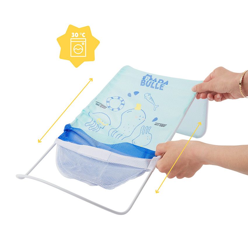 Transat de bain ergonomique - Bleu - Ecru