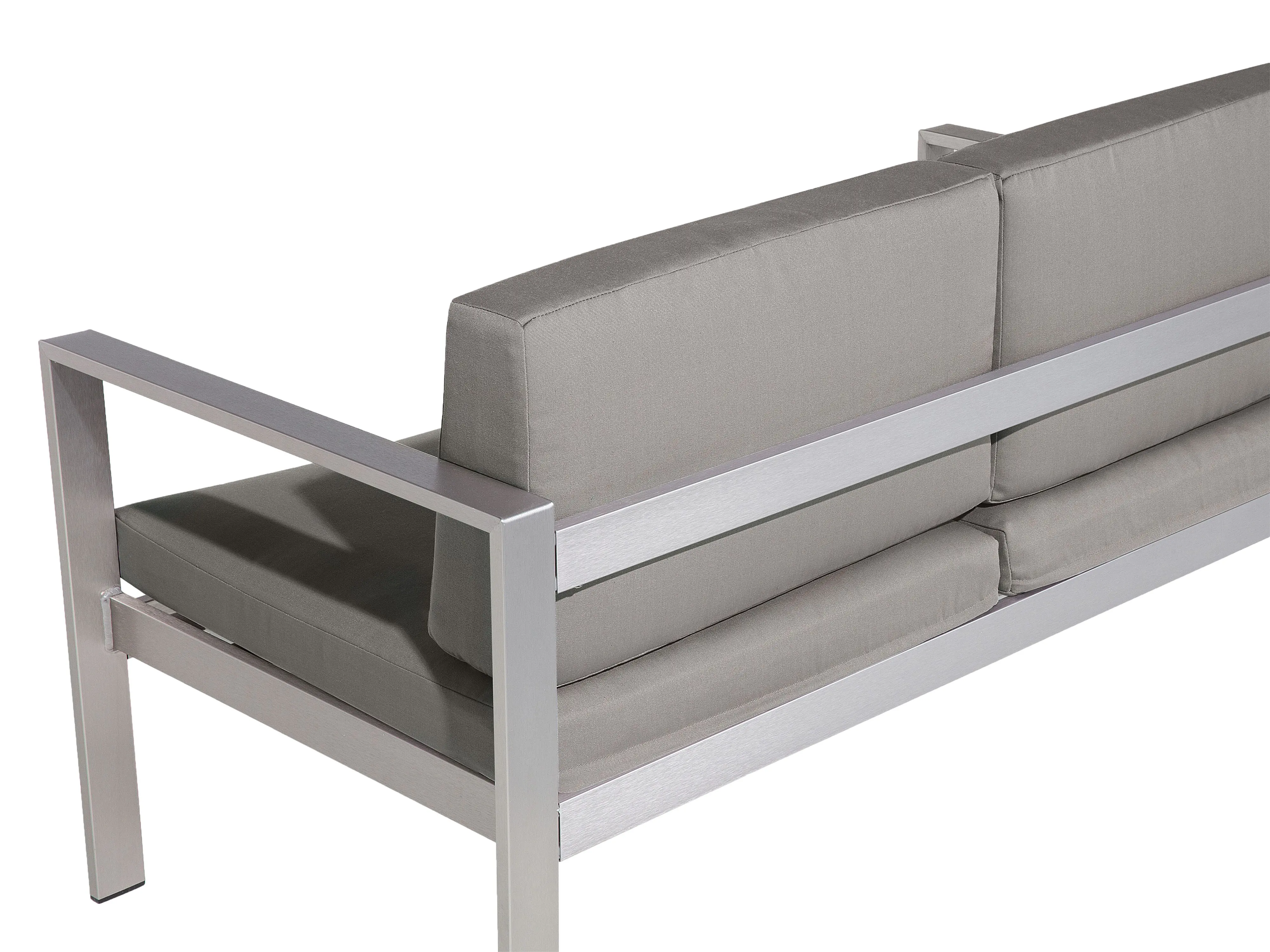 Loungeset met tafel 4-zits SALERNO Metaal Donkergrijs