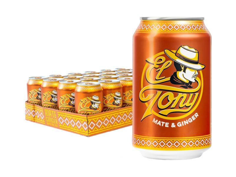 El Tony Mate Mate & Ginger 24 x 0.33 l Natürlicher Wachmacher auf Mate-Basis mit Ingwer