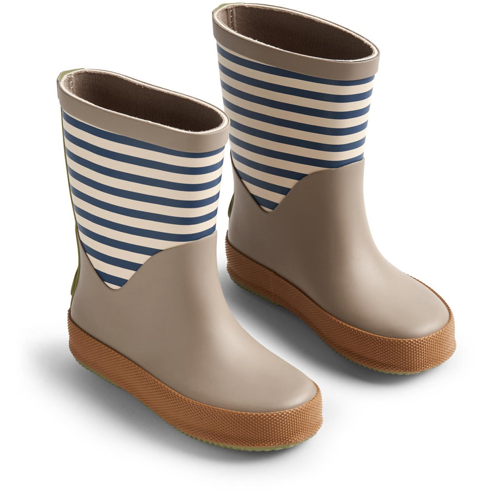 Gummistøvler Juno Blue Stripe - Wheat||Wheat Footwear → Luksusbaby.dk