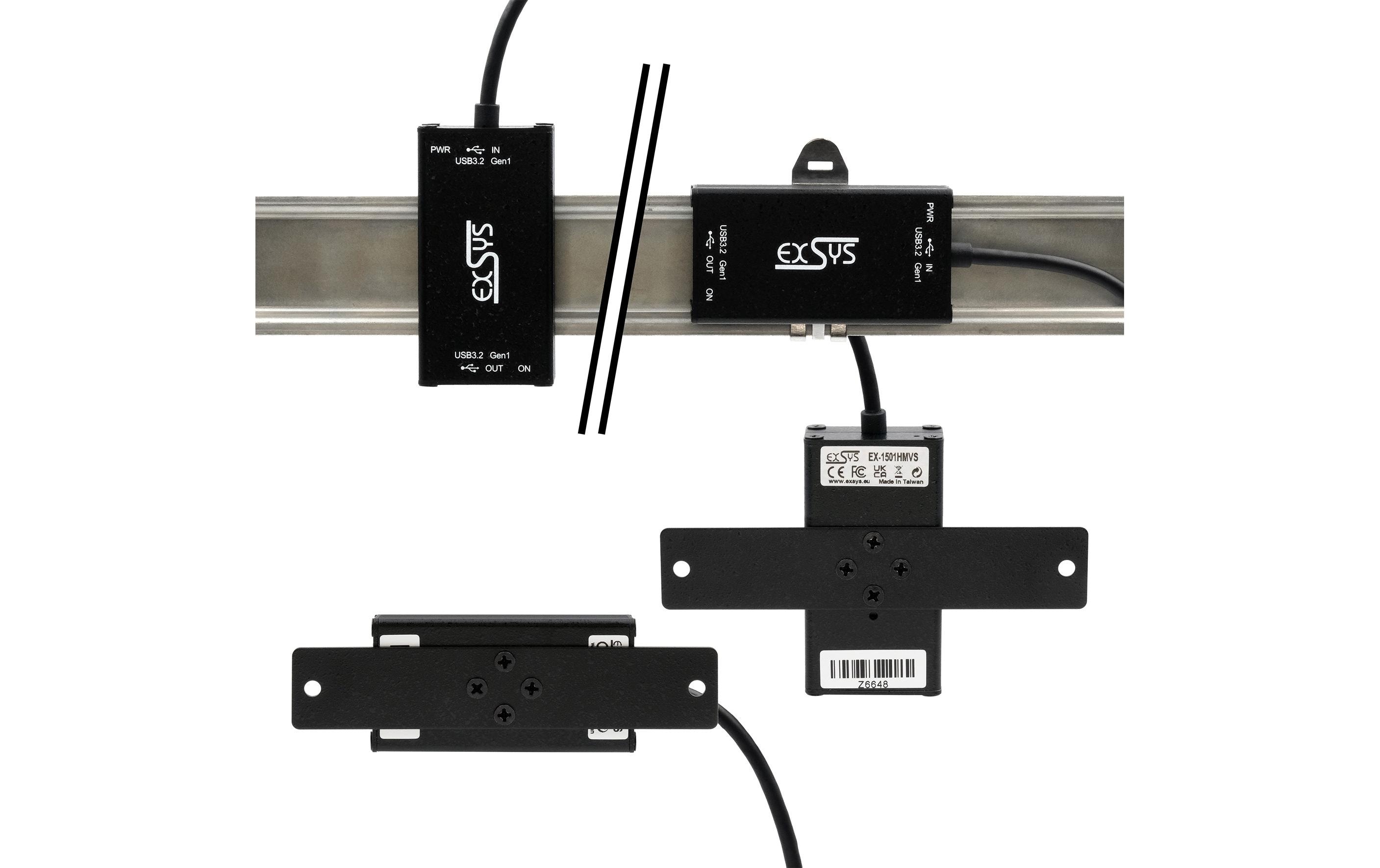 USB-Hub USB 3.2 Gen 1 Managing Adapter1-Port USB 3.2 Gen 1 Managing-Adapter mit 15KV ESD Überspannungsschutz (DIN-Rail)
