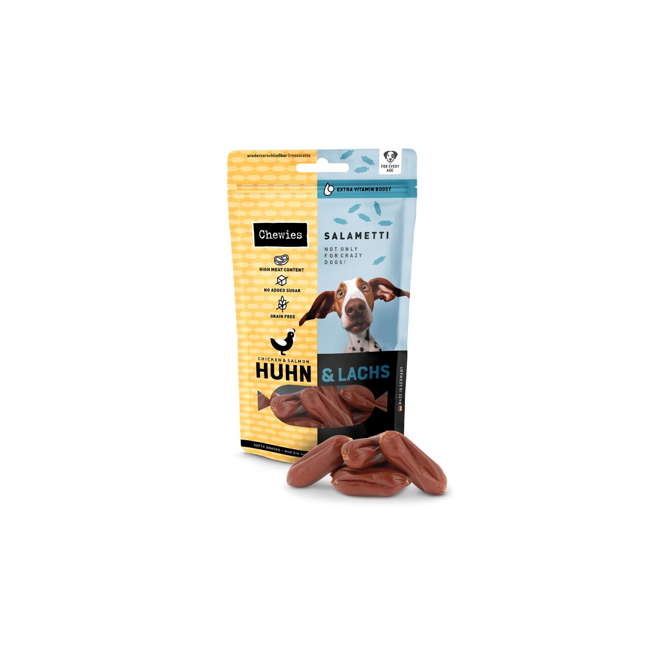 Chewies SALAMETTI 8x200g Huhn und Lachs