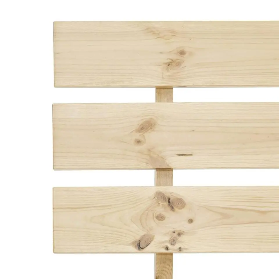 vidaXL - Bed frame met hoofdbord - Wit - Massief grenenhout - 140x200 cm