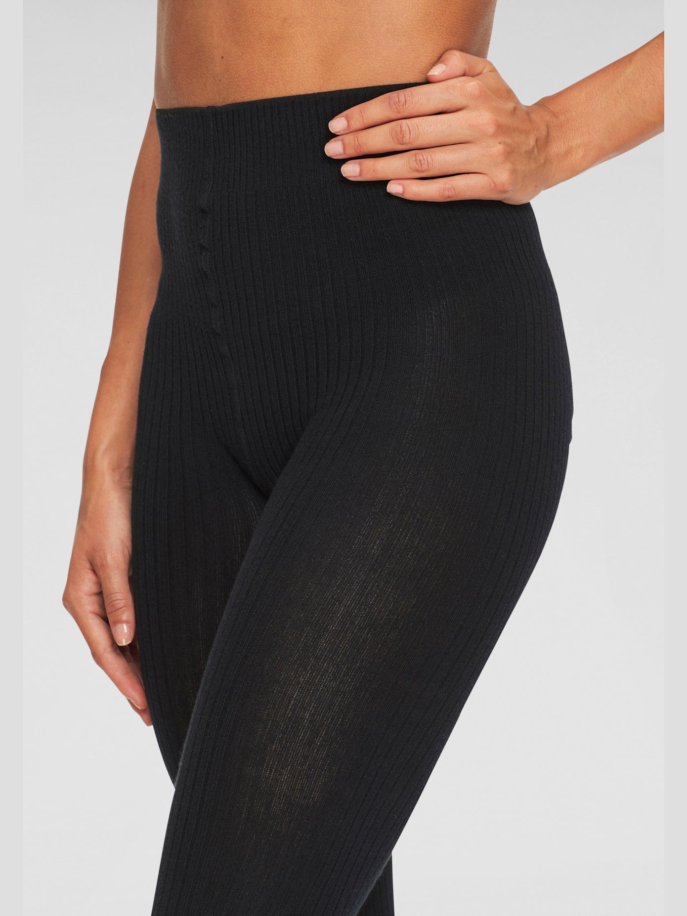 Lot de 2 collants en tricot à structure côtelée