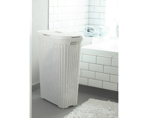 CURVER Style wasbox in rotanlook, 40 l, met klapdeksel
