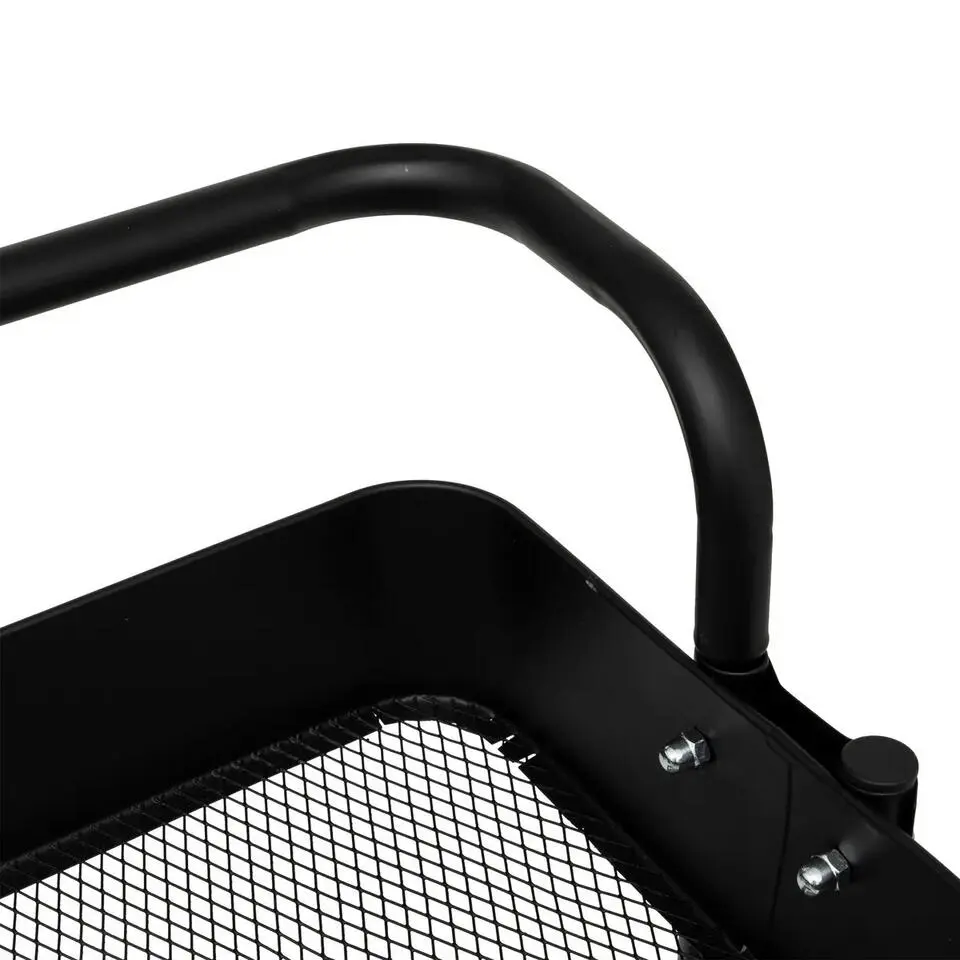 5Five Keuken/badkamer opberg trolley - 3 laags - zwart