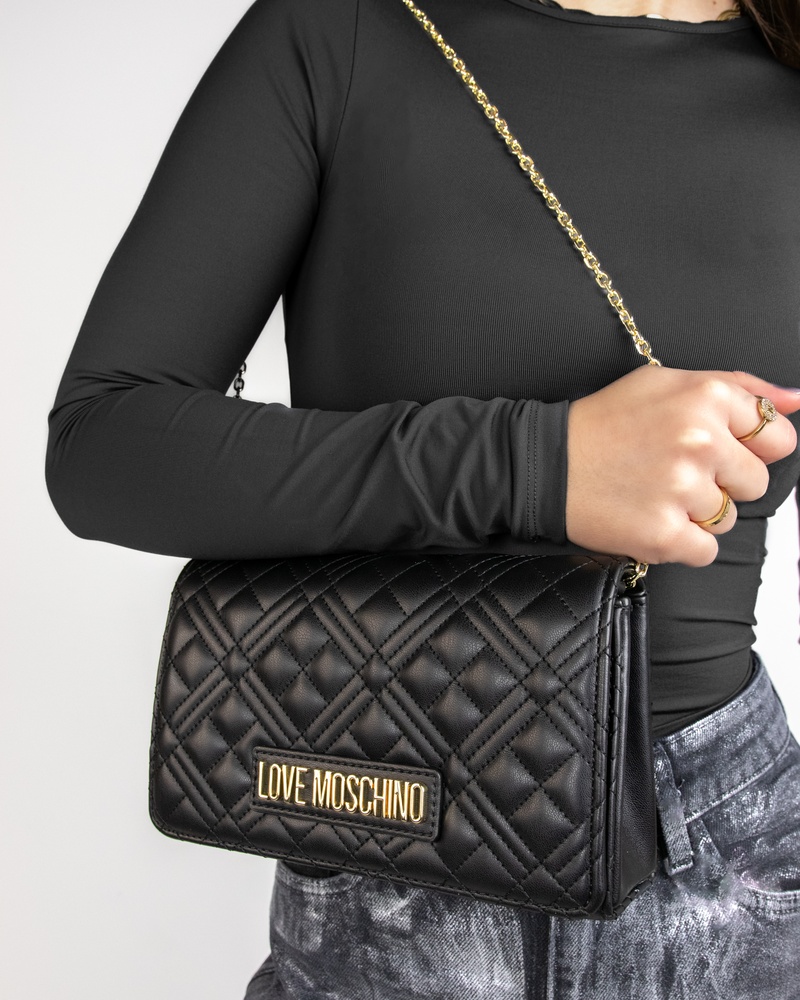 Love Moschino Smart Daily Bag Quilted Handtas  - zwart
