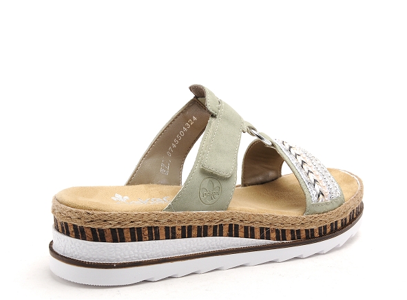 Rieker mules et sabots plats femme v79m6 vert