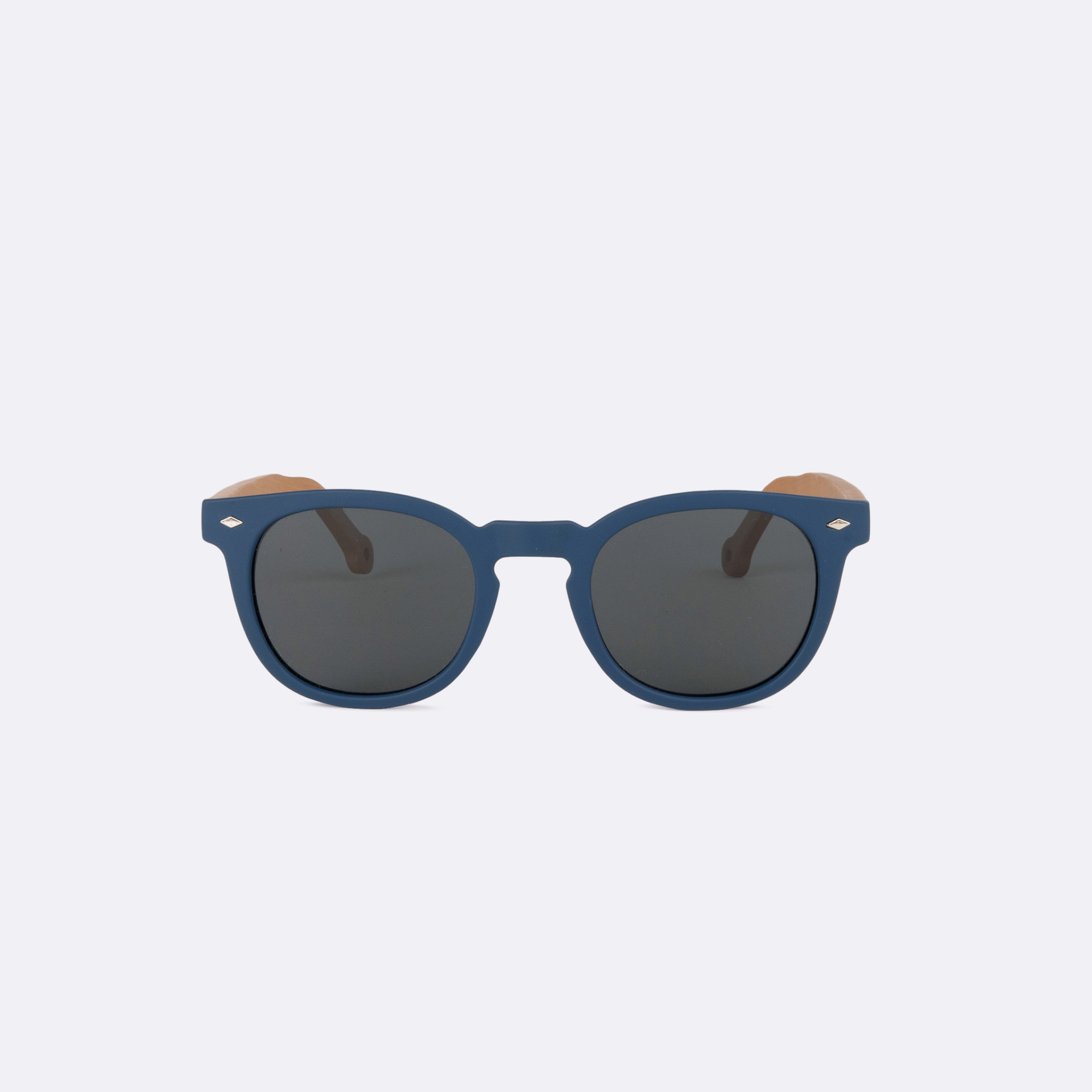 Lunette de soleil bleues plastique recyclé et bambou organique - modèle sunglass