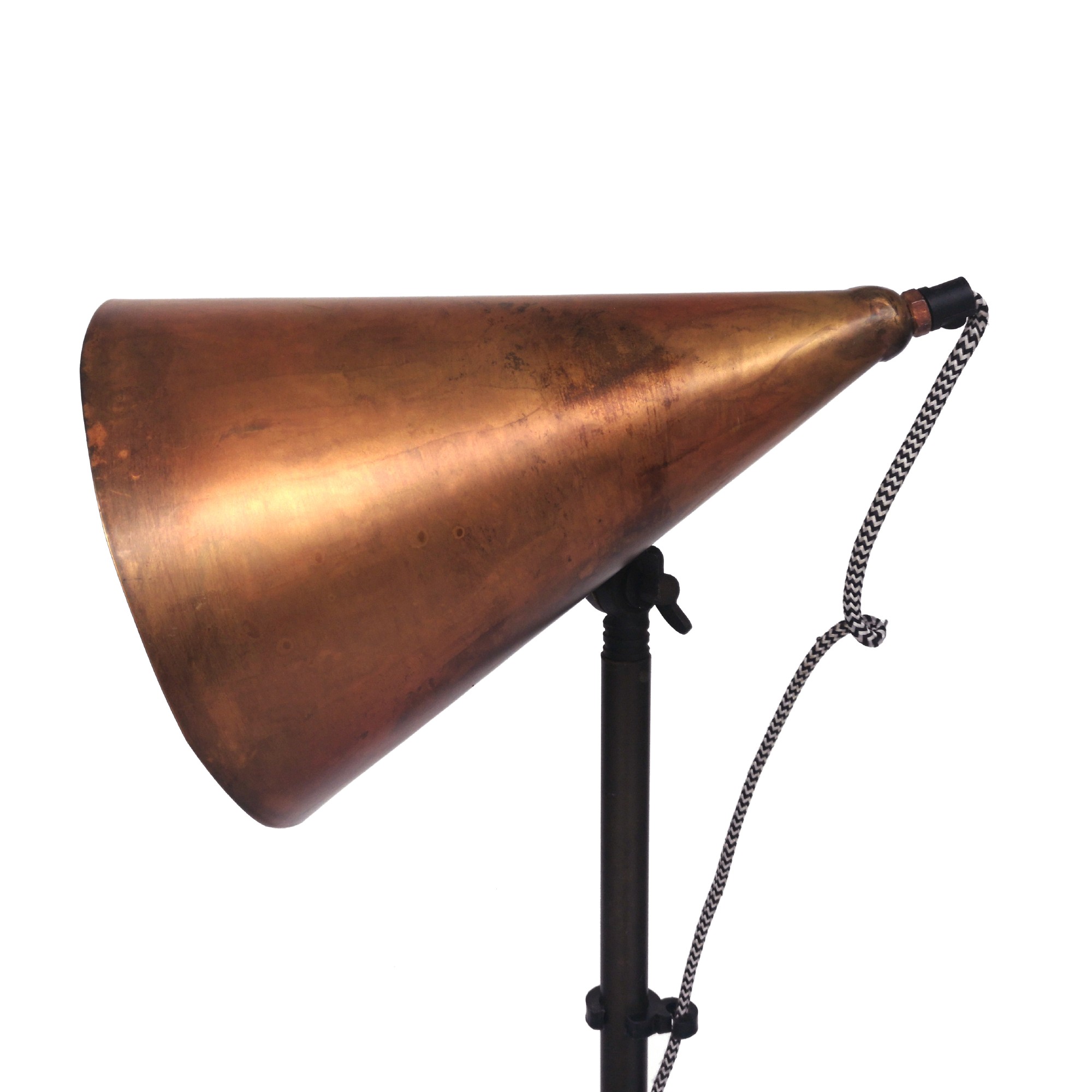 Stehleuchte 'Tinky', antik kupfer, H 135 cm, B 46 cm, T 46 cm von fischer's lagerhaus