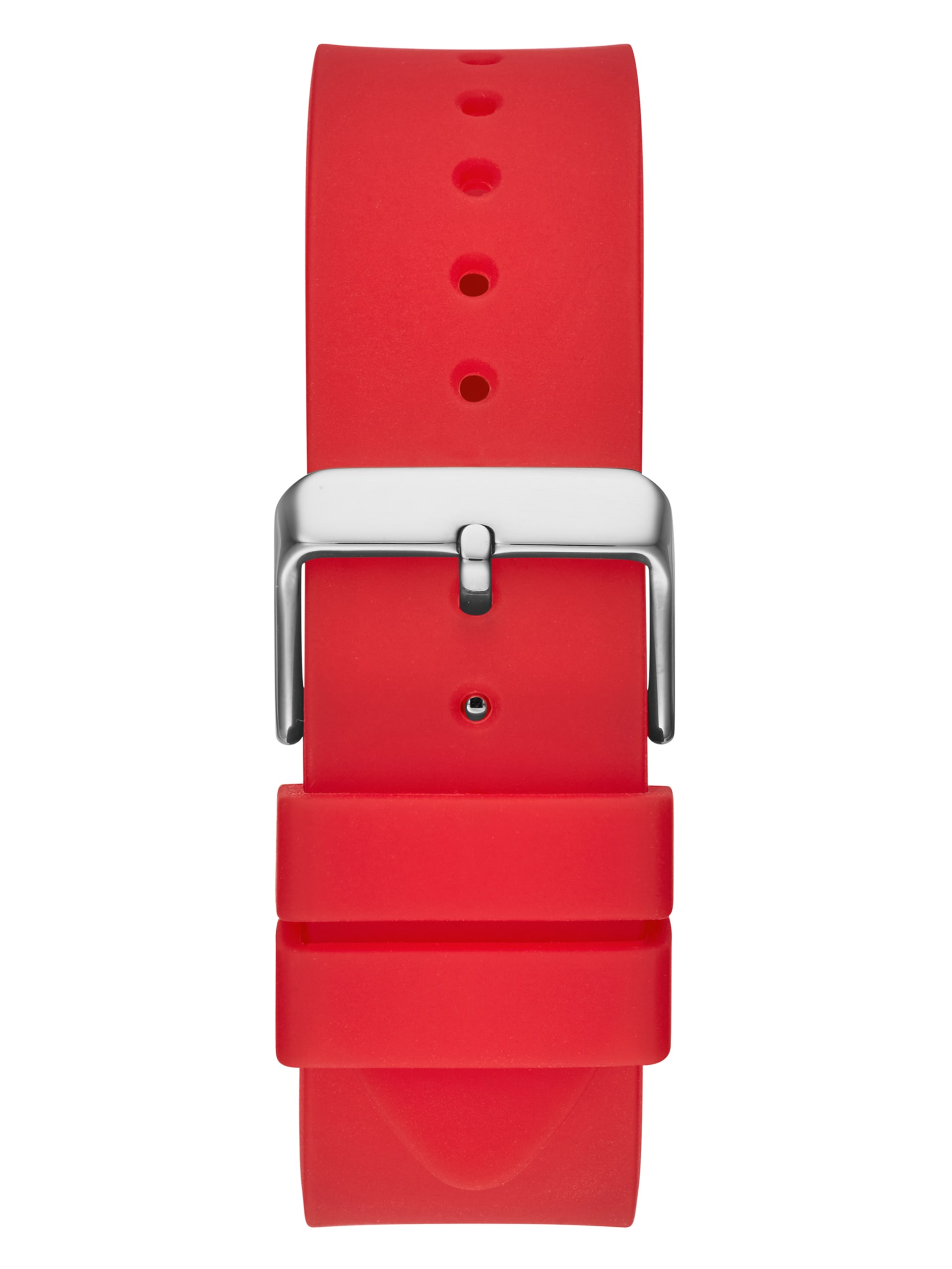 Relógio multifuncional de plástico vermelho e silicone