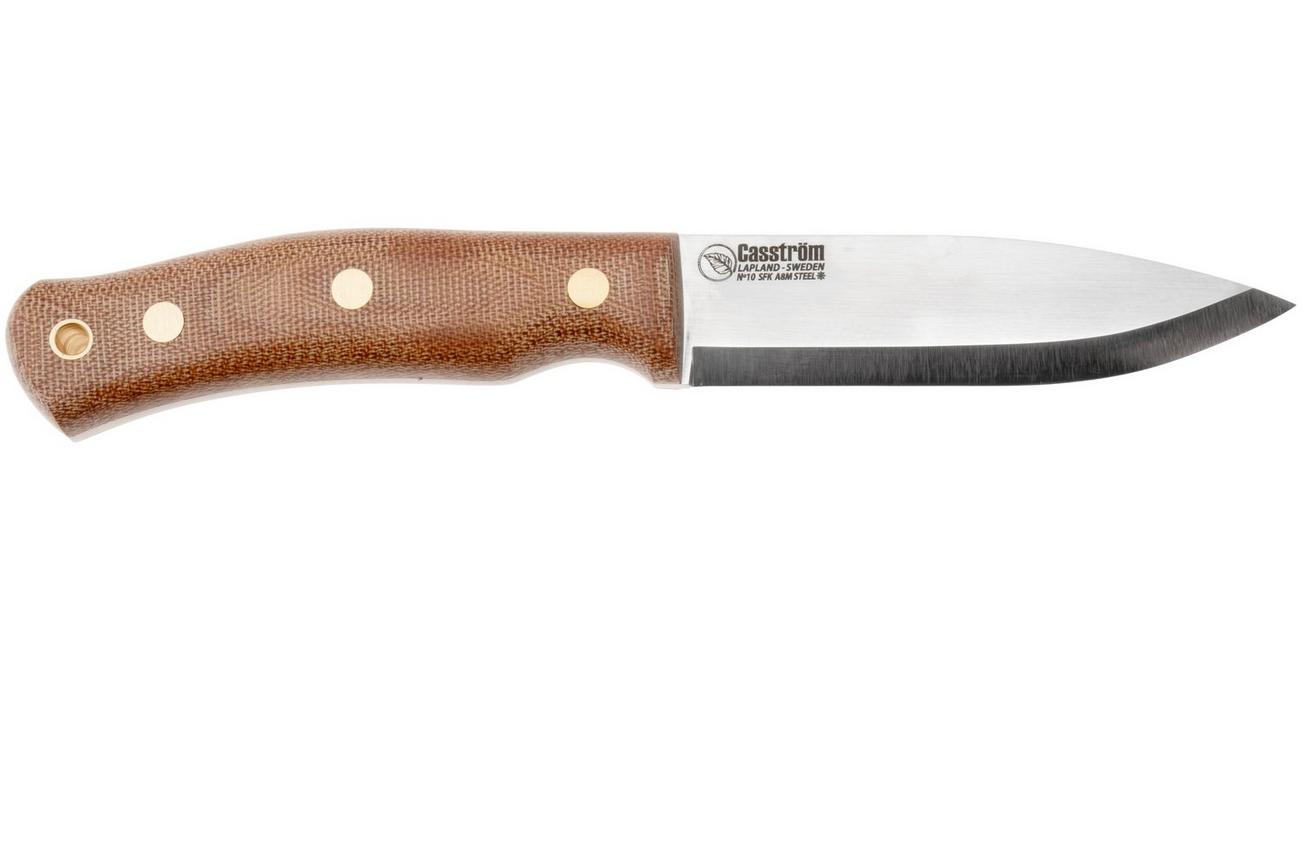 Casström No. 10 SFK 13150 Satin A8 Mod, Canvas Micarta, bushcraftmes