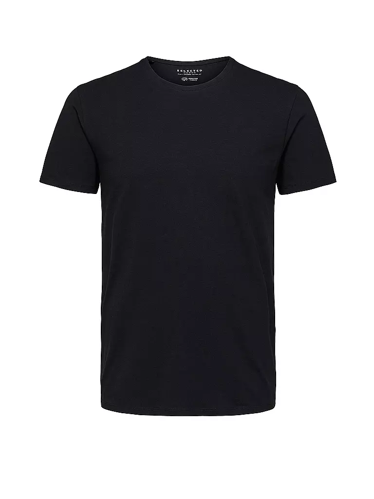 SELECTED T-Shirt SLHNEWPIMA schwarz