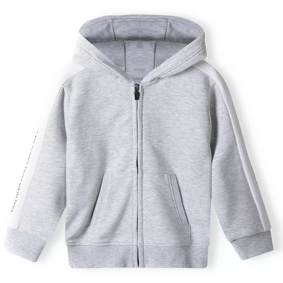 MINOTI Hoodie mit Zipper Grau Meliert